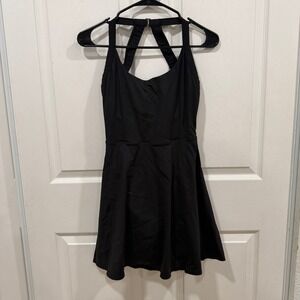 Halara Everyday Black Dress Open Back‎ Strappy Mini Athletic Activewear S